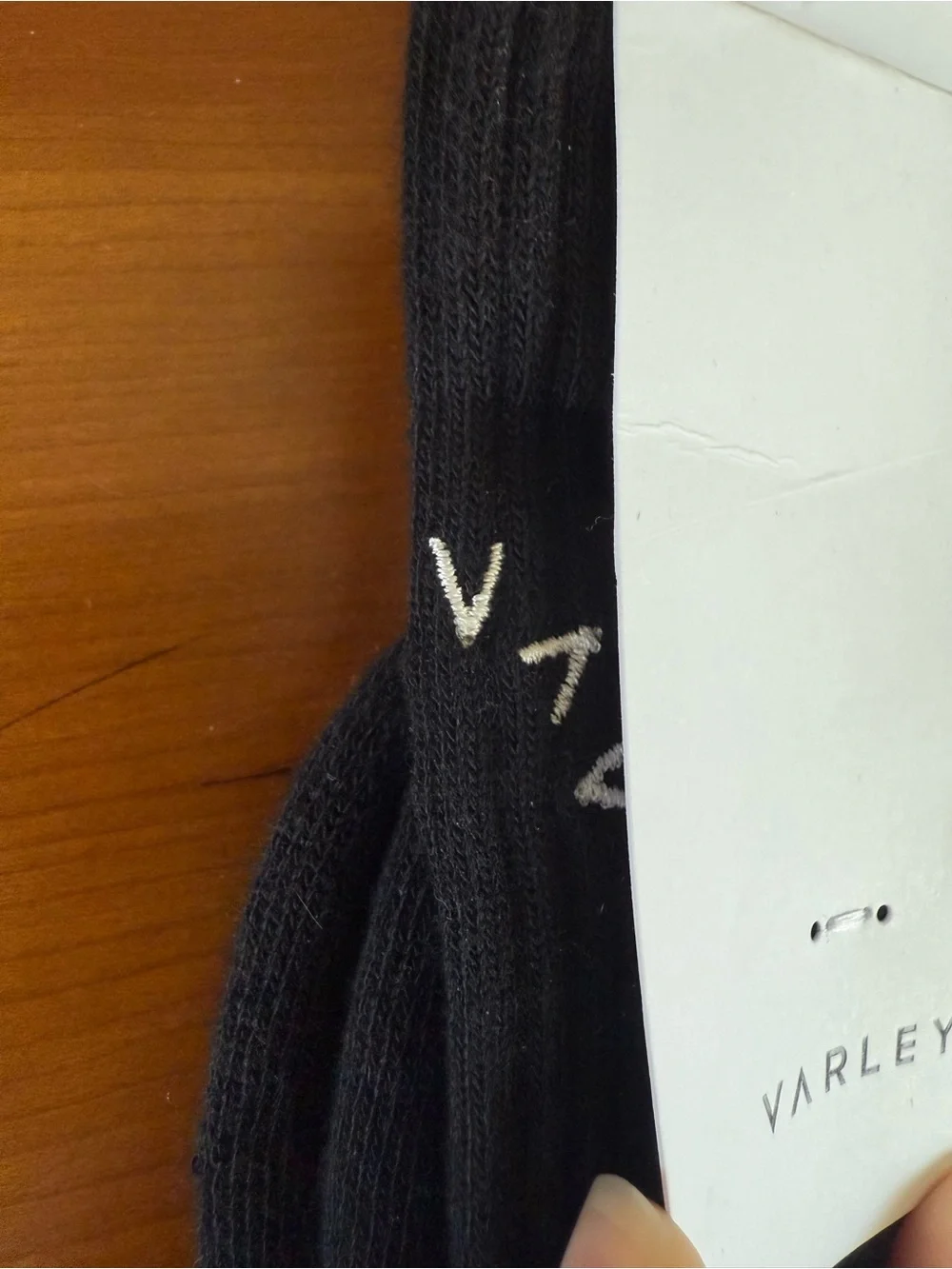 Varley Malloy Everyday Socks Black S/M US 6-9 Egyptian Cotton